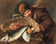 CERUTI, Giacomo Boy with a  Basket of Fish Sweden oil painting artist